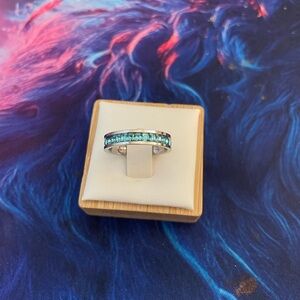 Stunning Silver and lake Blue Women's Ring size 6
